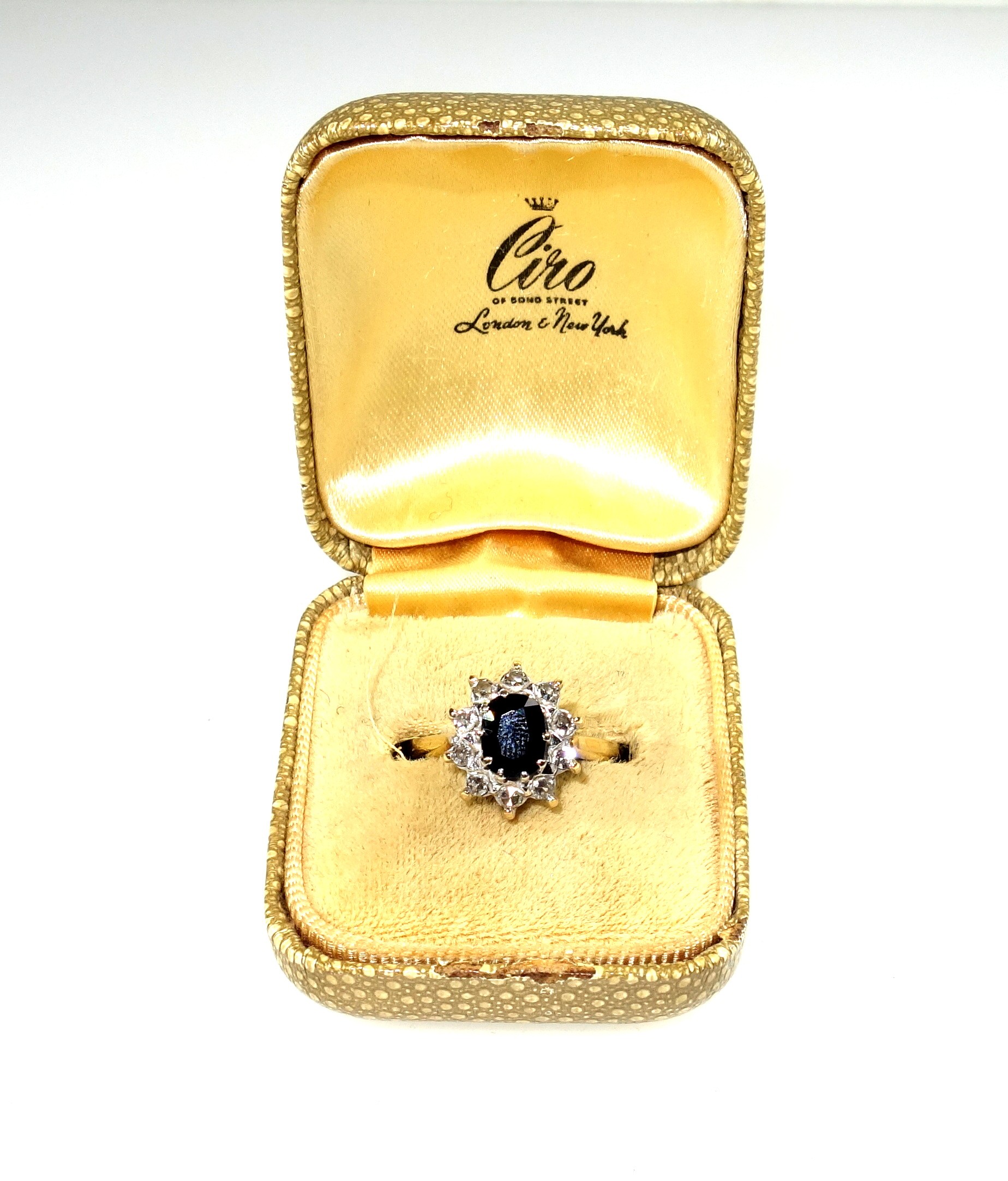 18ct gold sapphire and diamond engagement ring, size N 1/2, 0.33 carat diamonds approx., 4.1 - Image 2 of 6