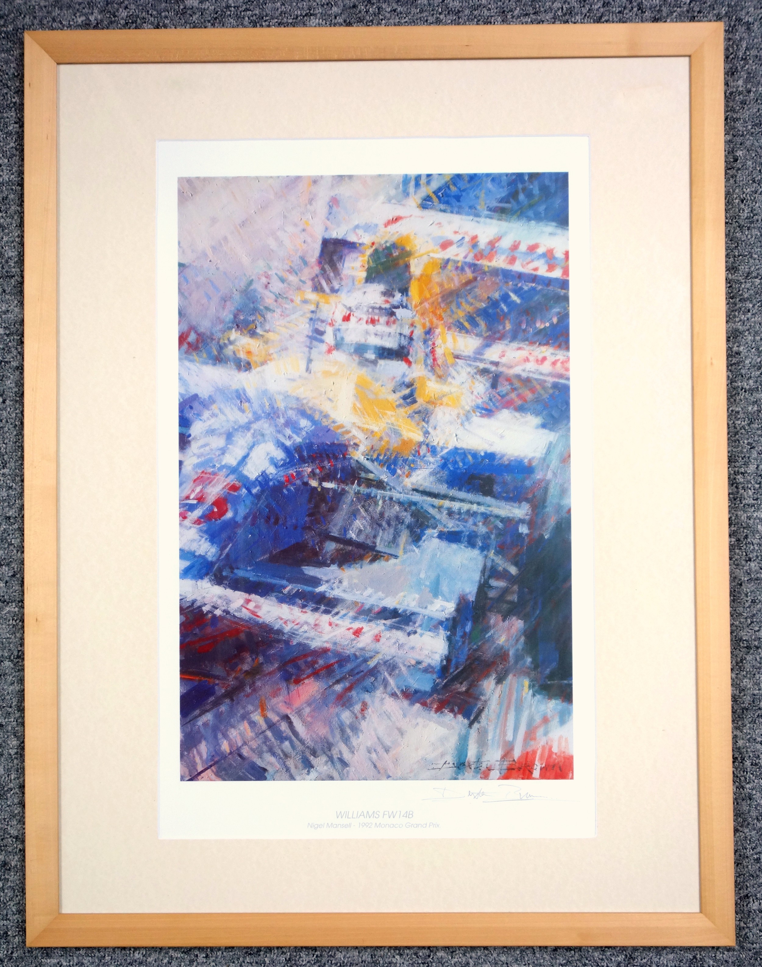 Formula One Interest - Dexter Brown (b.1942), "Sir Stirling Moss O.B.E.", signed in pencil in the - Image 3 of 4