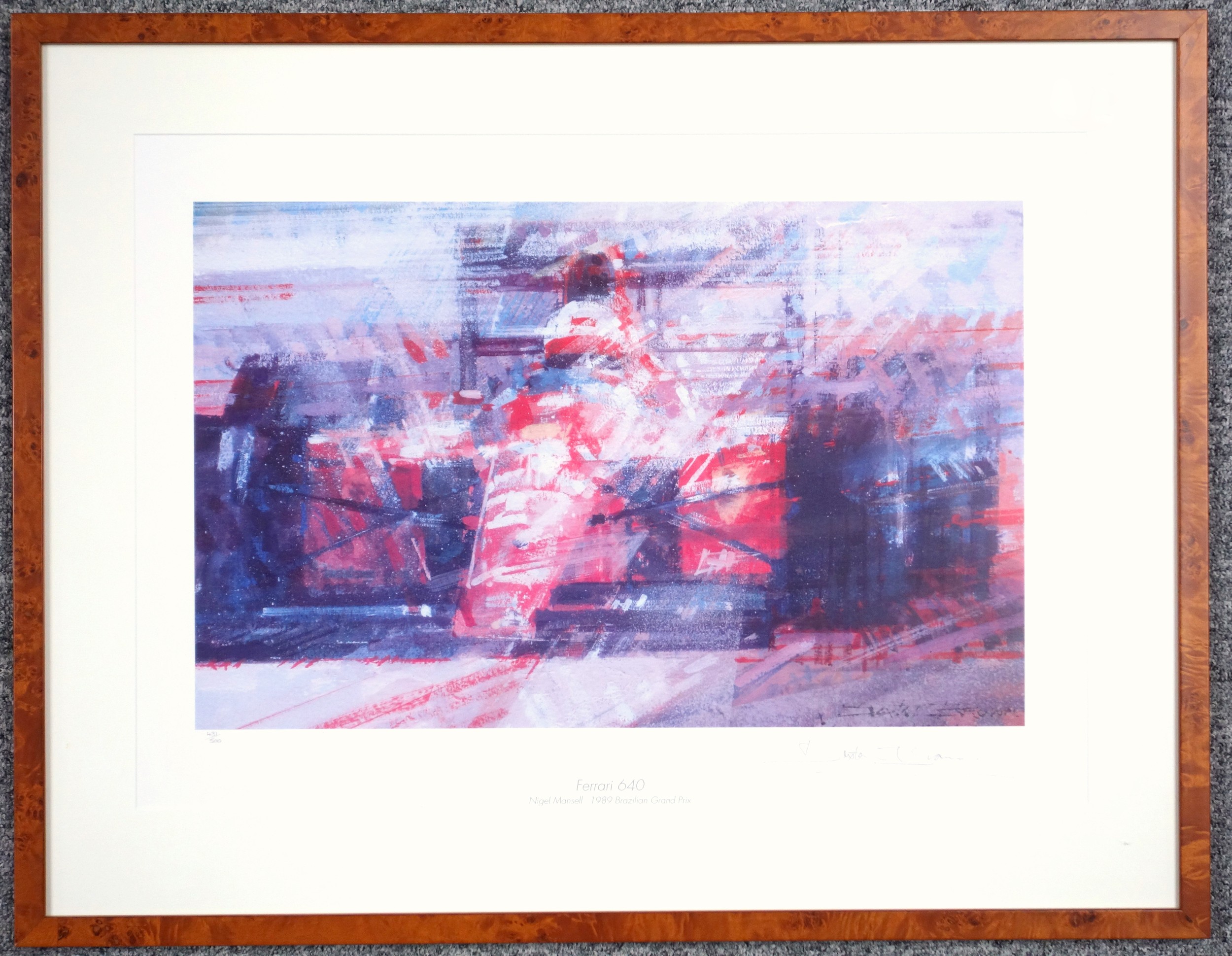 Formula One Interest - Dexter Brown (b.1942), "Sir Stirling Moss O.B.E.", signed in pencil in the - Image 4 of 4