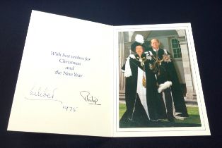 H.M. Queen Elizabeth II ('Lilibet' signed) and H.R.H. The Duke of Edinburgh, Christmas cards from