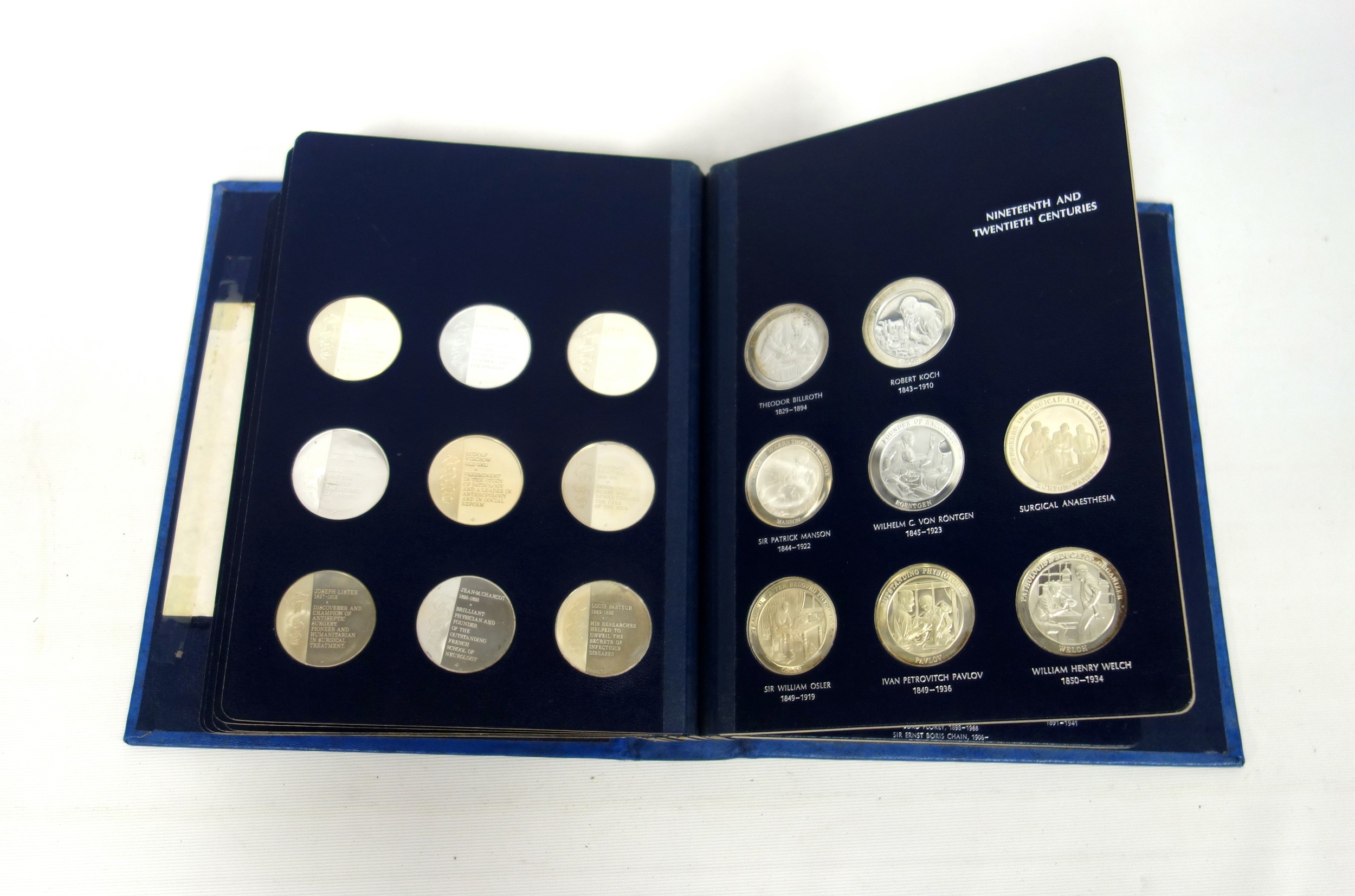 Systema Sciences Ltd. set of 66 Medallic History of Medicine silver special mint finish medals, - Image 9 of 11