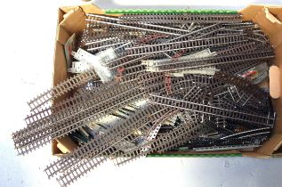 Large quantity of loose track, mainly Tri-ang, OO Gauge and O Gauge, catenary, tools, accessories,