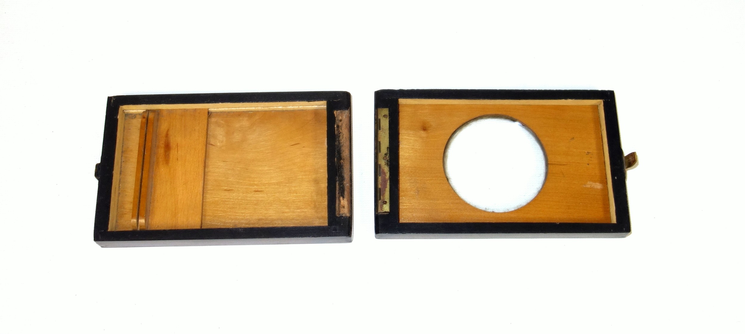 Late 19th Century French walnut table top viewer containing a set of 12 photographic cards of - Image 5 of 5