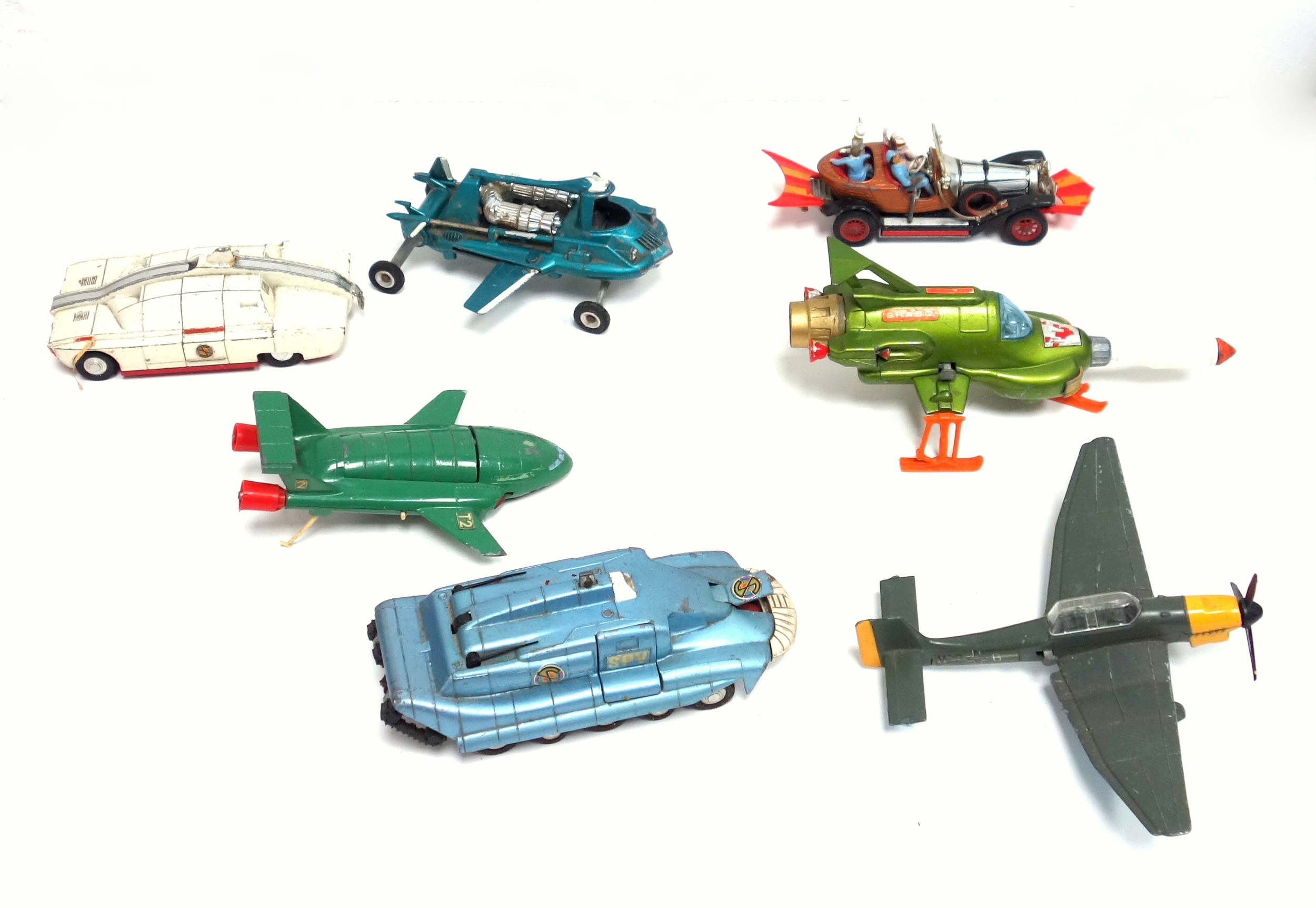 Corgi Comics Popeye Paddle-Wagon, Chitty Chitty Bang Bang, Dinky Thunderbird 2, Junkers JU 87B, Joes - Image 6 of 7