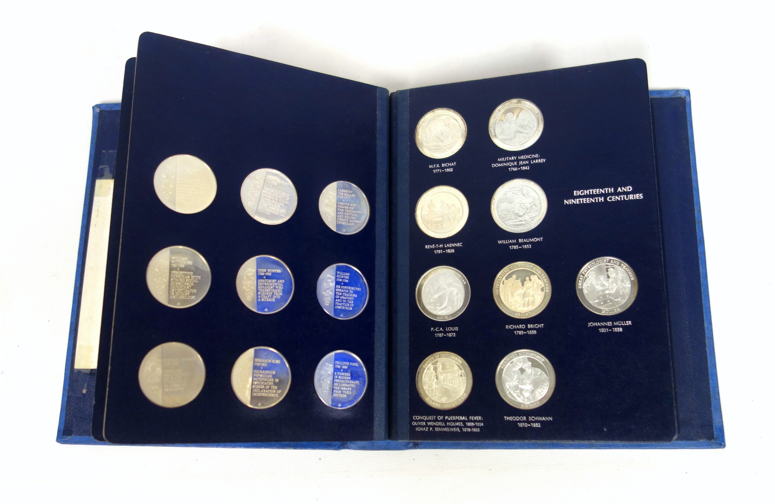 Systema Sciences Ltd. set of 66 Medallic History of Medicine silver special mint finish medals, - Image 7 of 11
