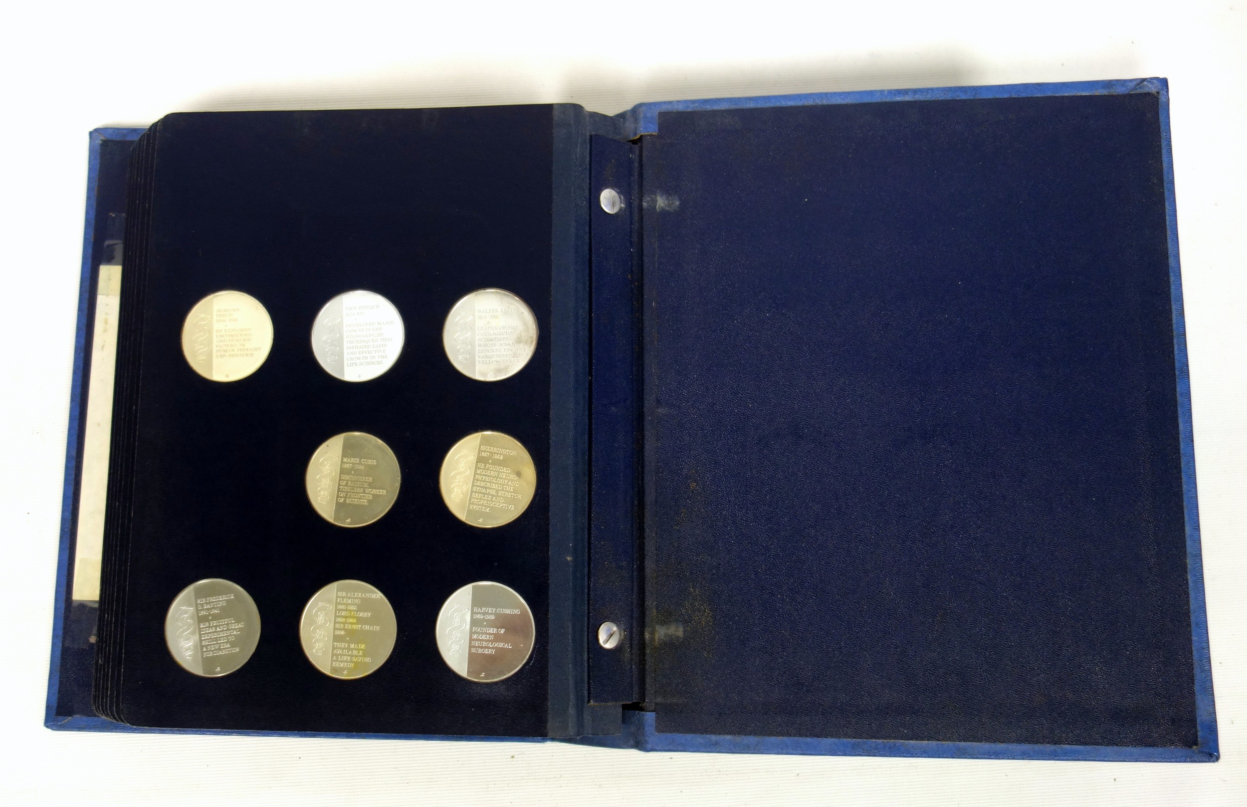 Systema Sciences Ltd. set of 66 Medallic History of Medicine silver special mint finish medals, - Image 11 of 11