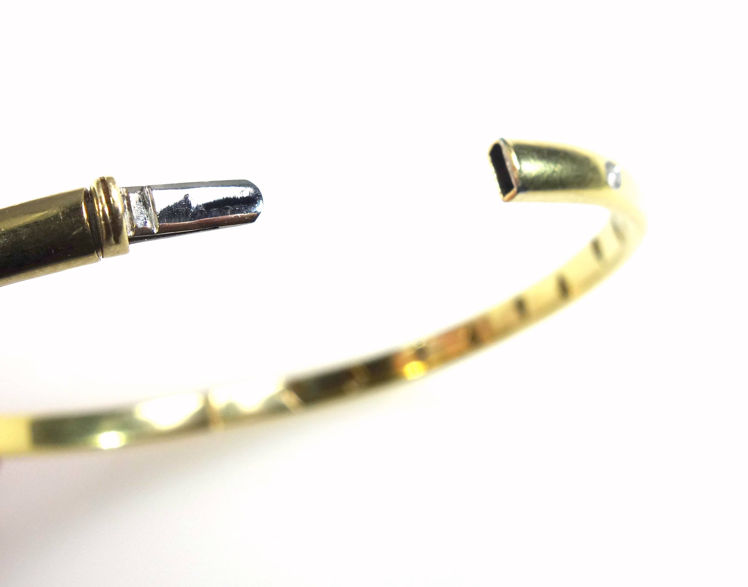 Tiffany & Co., 18ct gold and platinum, brilliant-cut diamond Etoile hinged bracelet - Image 4 of 4