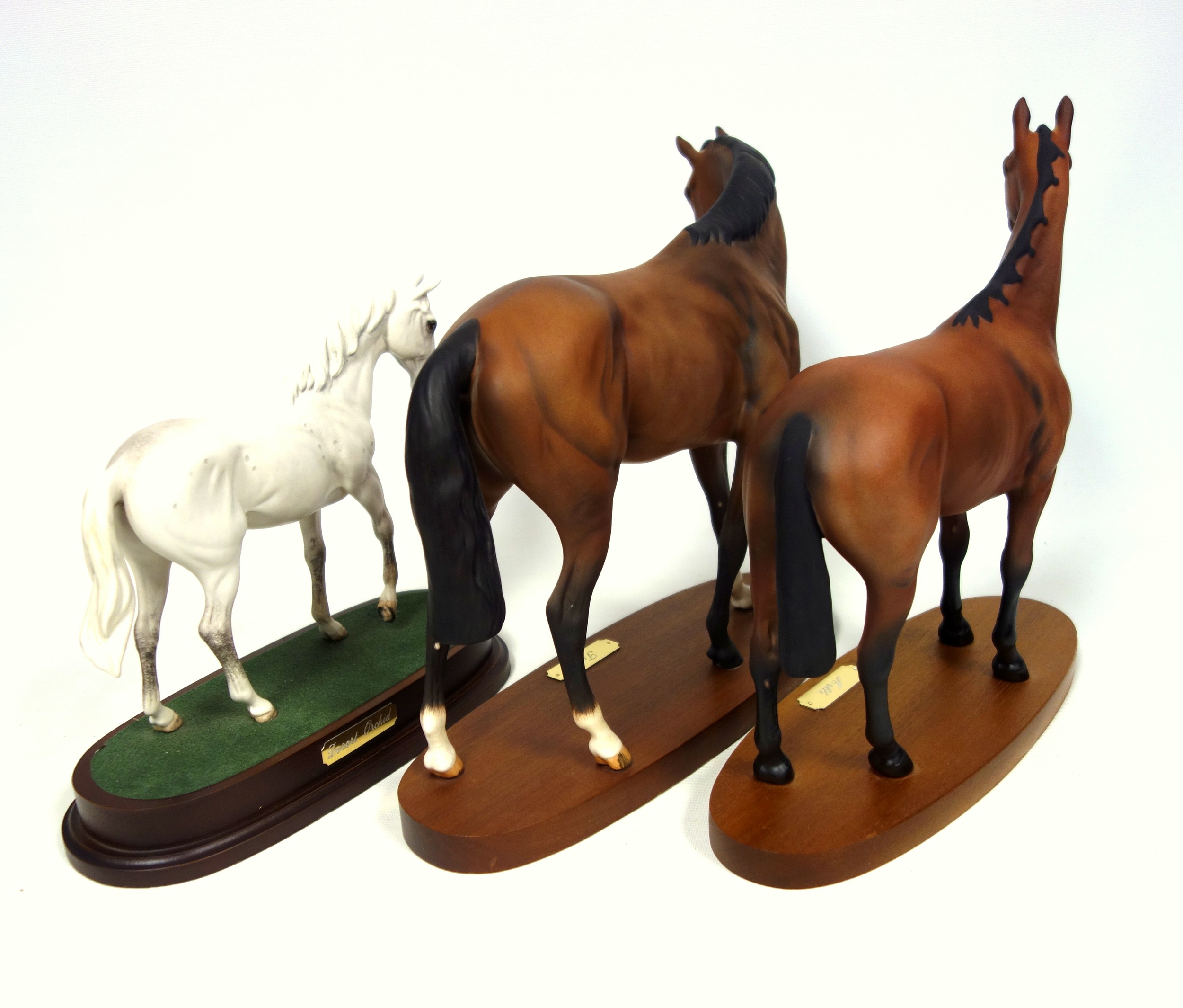 Three Royal Doulton models of race horses: 'Arkle', 30cm high; 'Troy', 28cm high; and 'Desert - Image 3 of 3