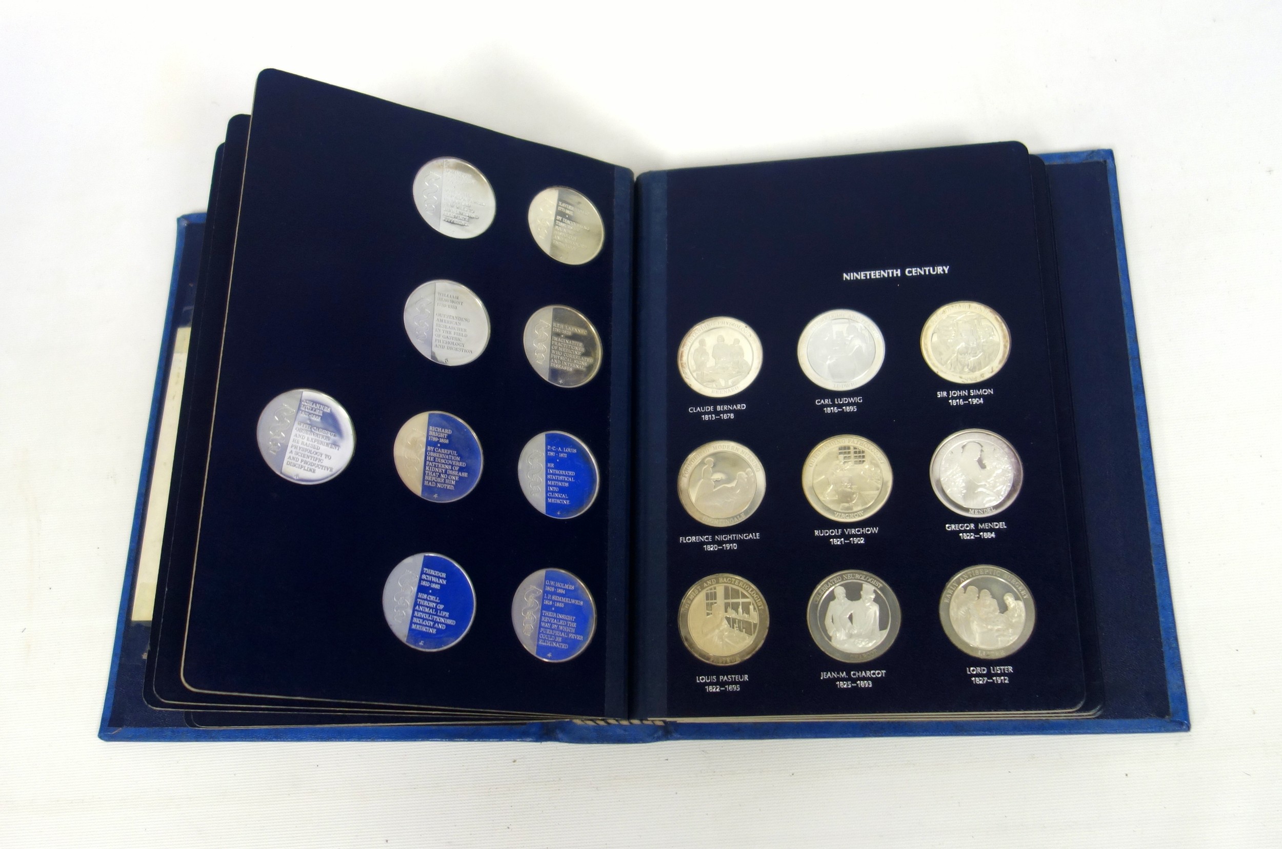 Systema Sciences Ltd. set of 66 Medallic History of Medicine silver special mint finish medals, - Image 8 of 11