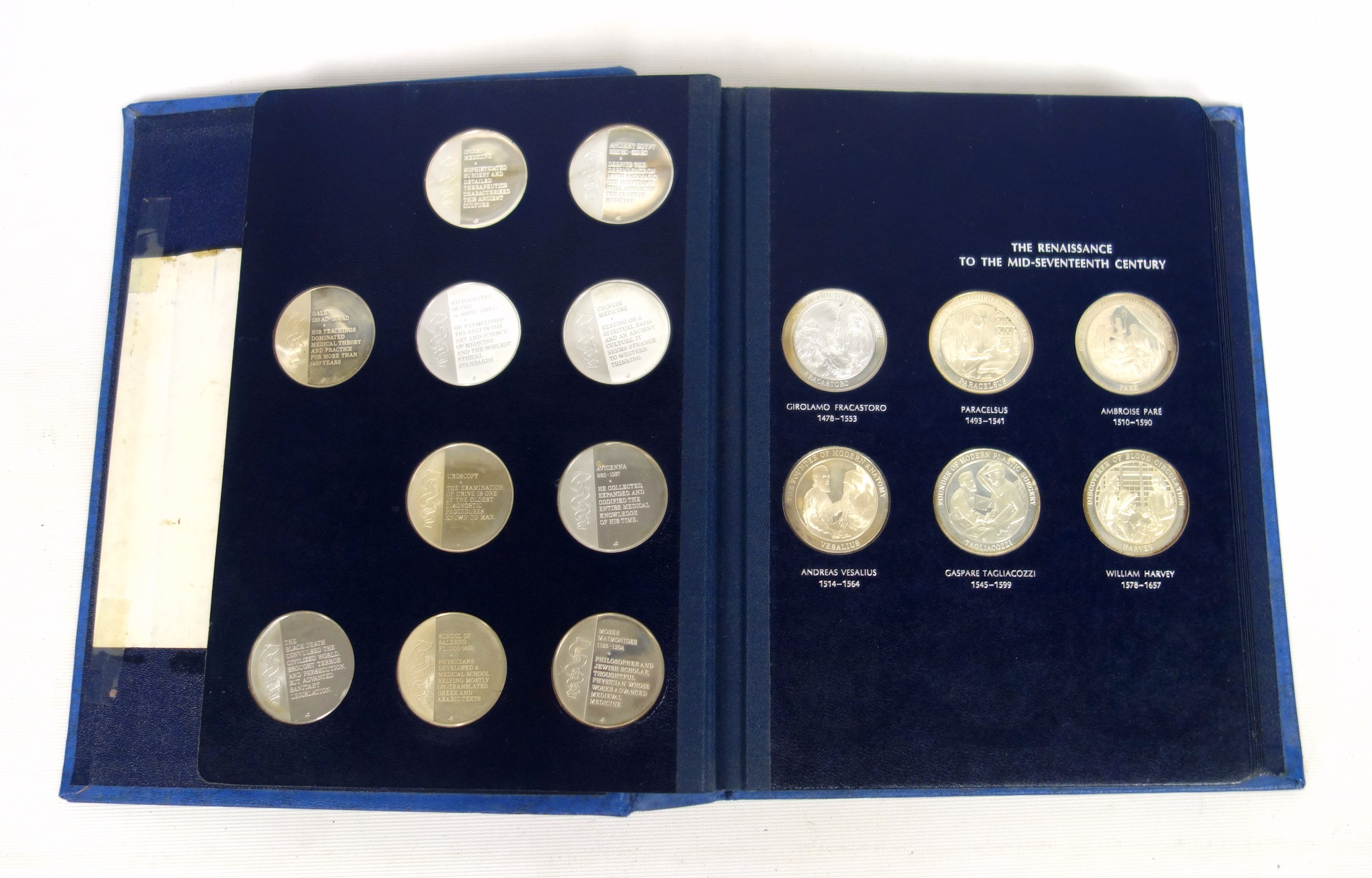 Systema Sciences Ltd. set of 66 Medallic History of Medicine silver special mint finish medals, - Image 4 of 11