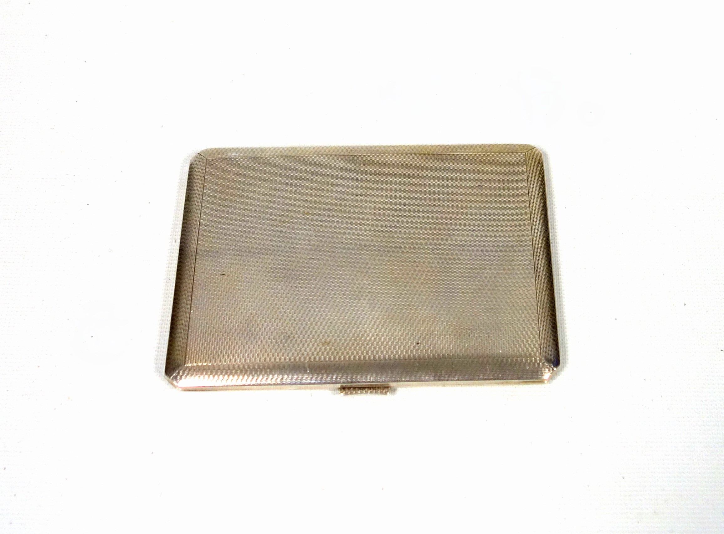 George V silver cigarette case with all-over engine turned decoration, by Cohen & Charles, London,
