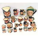 Royal Doulton character jug Parson Brown, H.16cm; Auld Mac, Tam o'Shanter, The Lawyer, Beefeater,