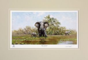 David Shepherd (1931 -2017), 'BUFFALO', signed limited edition print, signed in pencil and