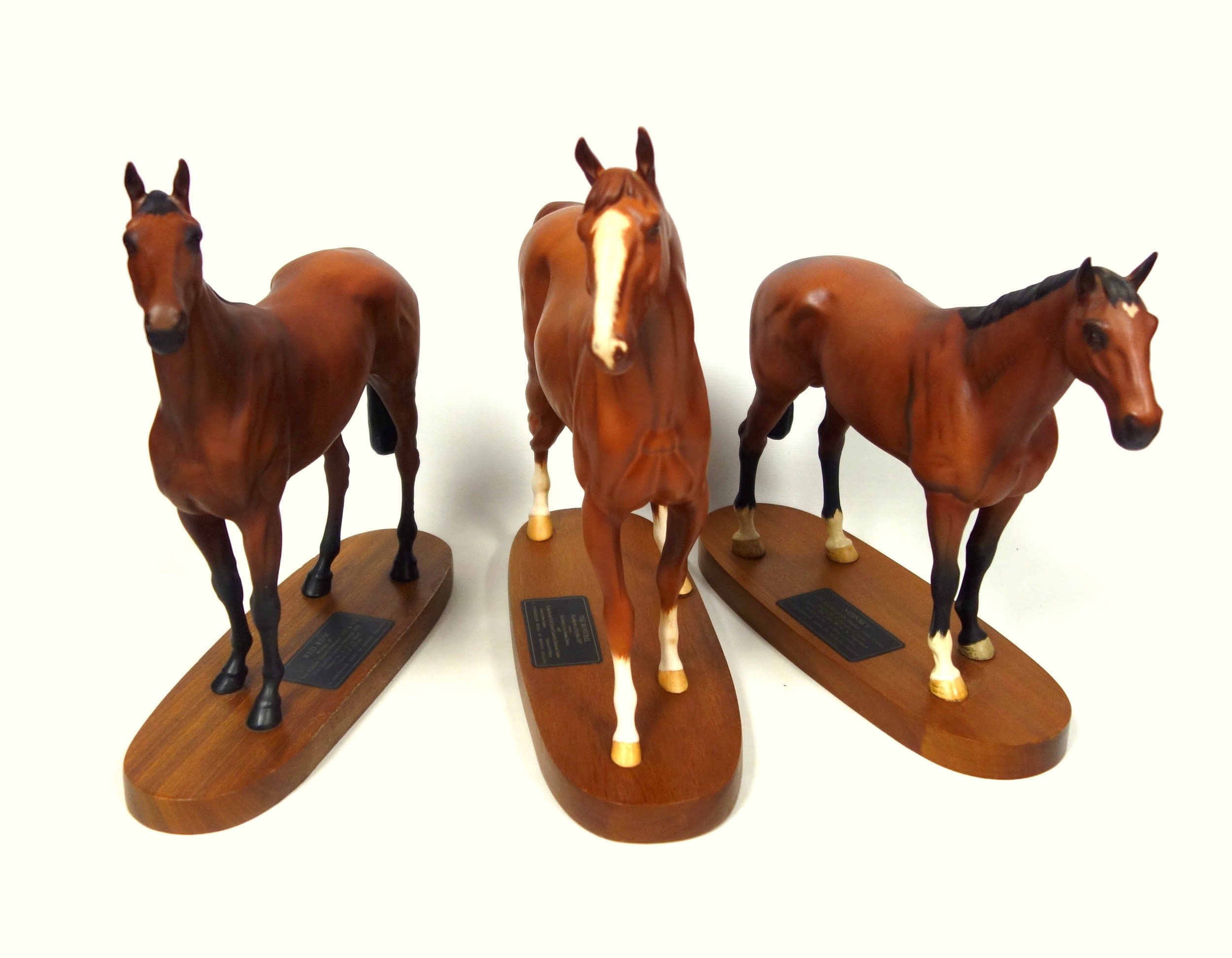 Three Beswick Connoisseur models of race horses; 'Nijinksky', no. 2345, 27.5cm high; 'The Minstrel', - Image 2 of 3