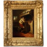 Manner of George Morland (1763-1804), "The Alehouse Kitchen", signed lower right, oil on canvas,