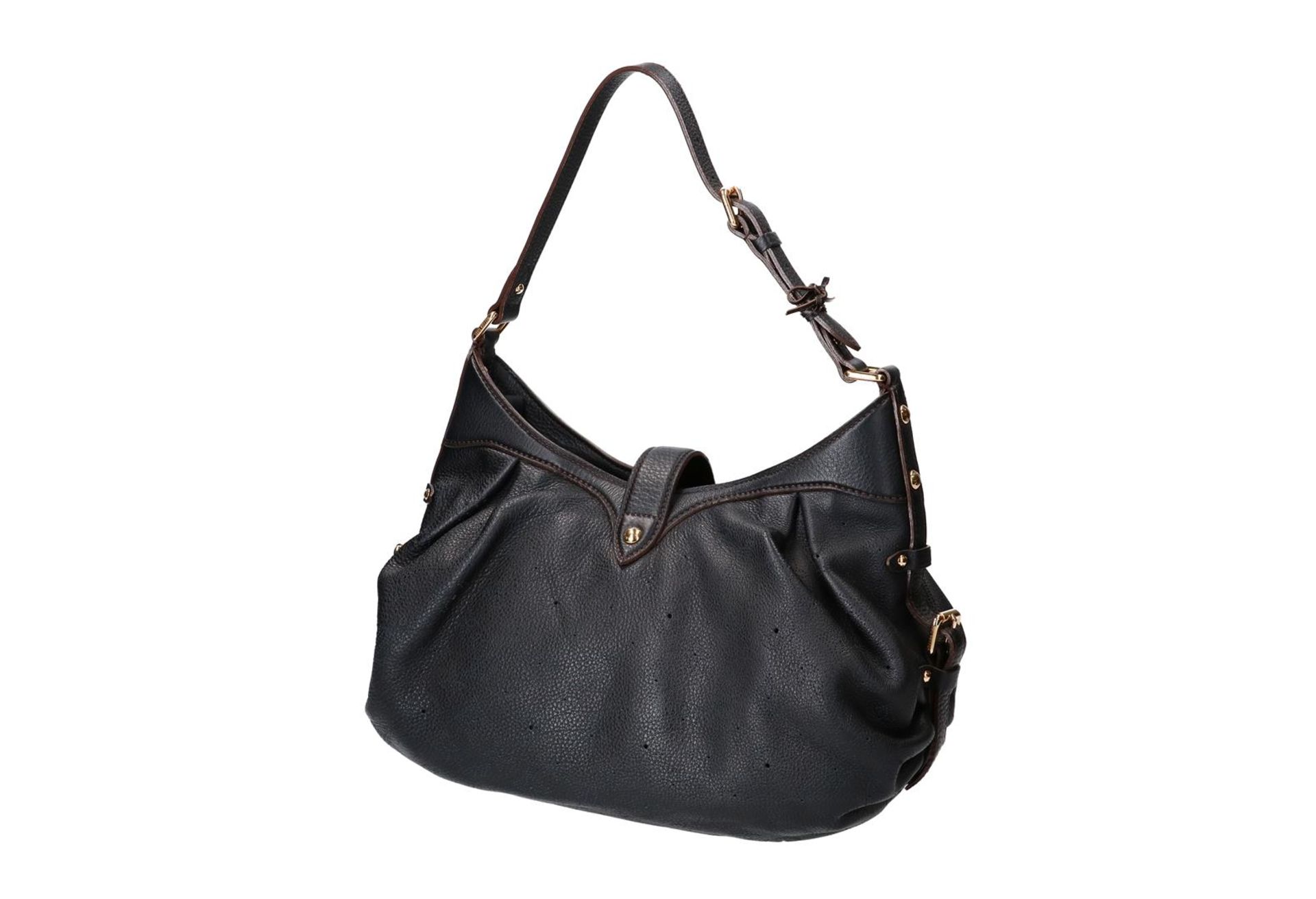 Louis Vuitton, black leather handbag, 'Monogram Mahina'. H x W x D: 28 x 34 x 14 cm. - Image 2 of 4