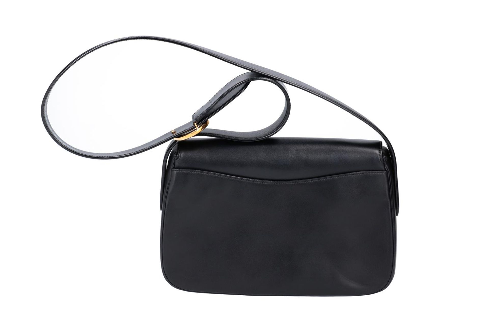 Cartier, black leather handbag, 'Panthere', with red leather interior and wallet. H x W x D: 19 x 28 - Image 2 of 6