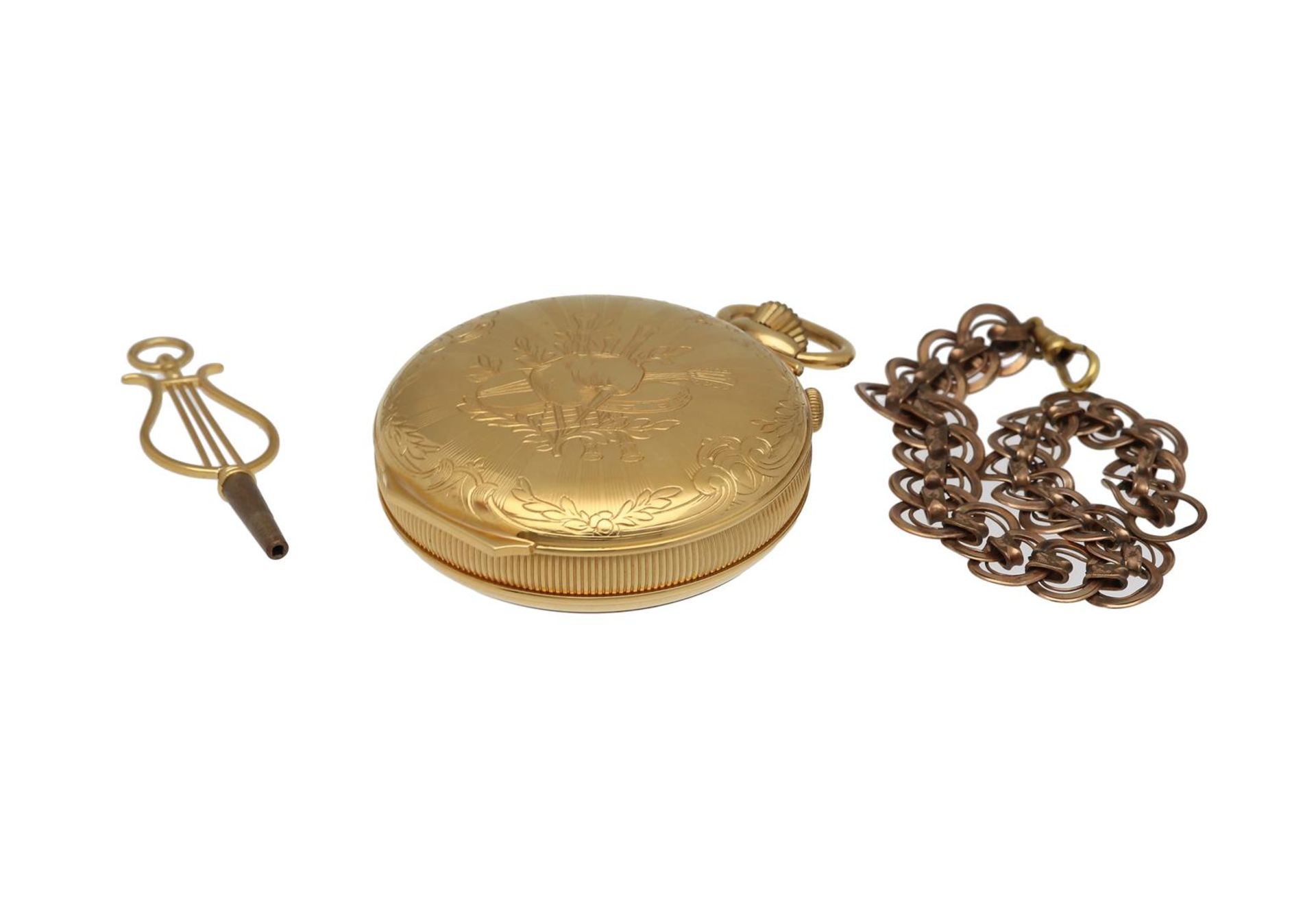 Charles Reuge, gold plated automaton musical pocket watch,'The Fountain'.
D: 57 mm - Bild 3 aus 3