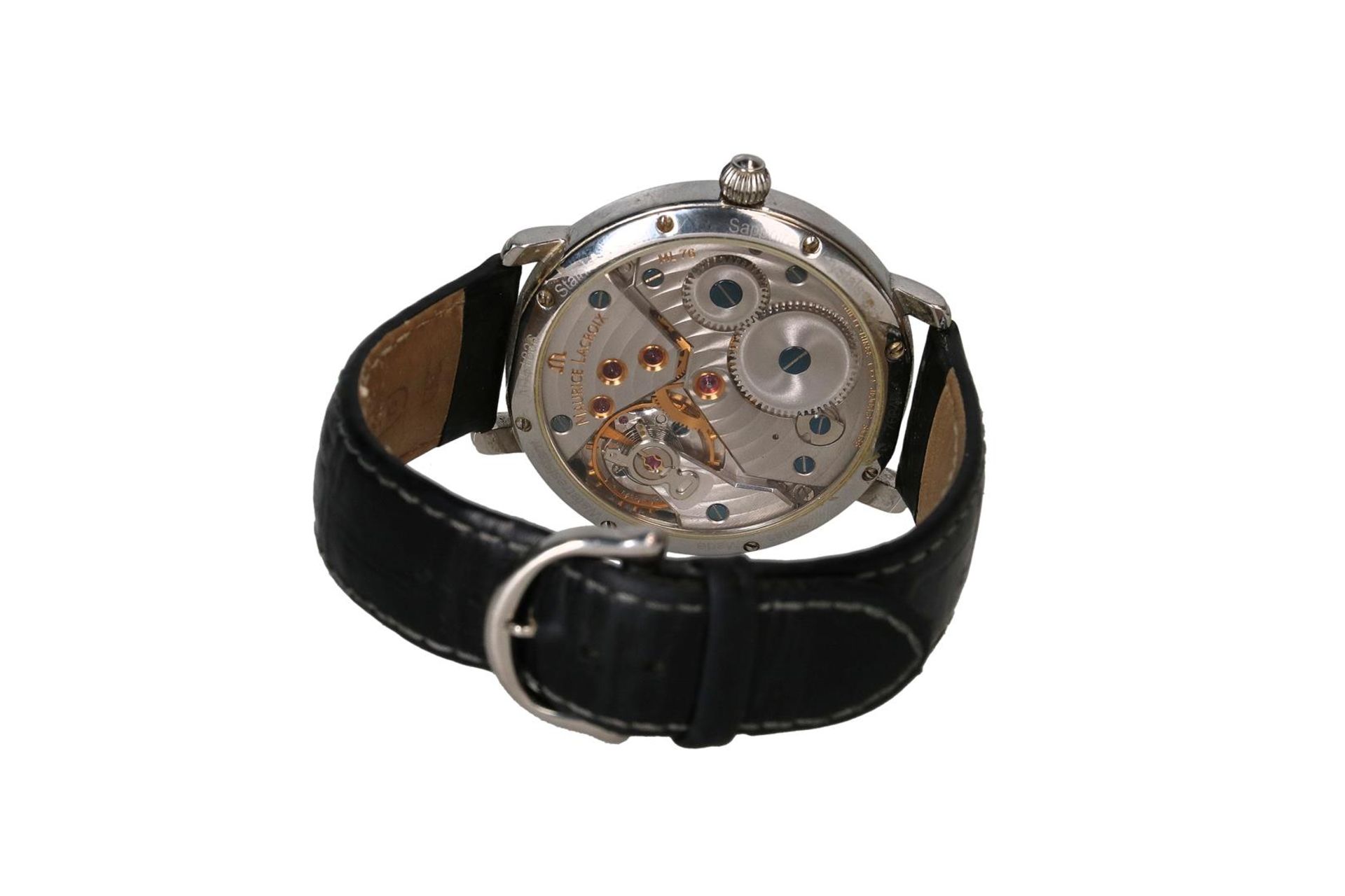 Maurice Lacroix, steel gentlemans watch, 'Calendrier Rétrograde', masterpeice, the manual movement w - Image 2 of 3