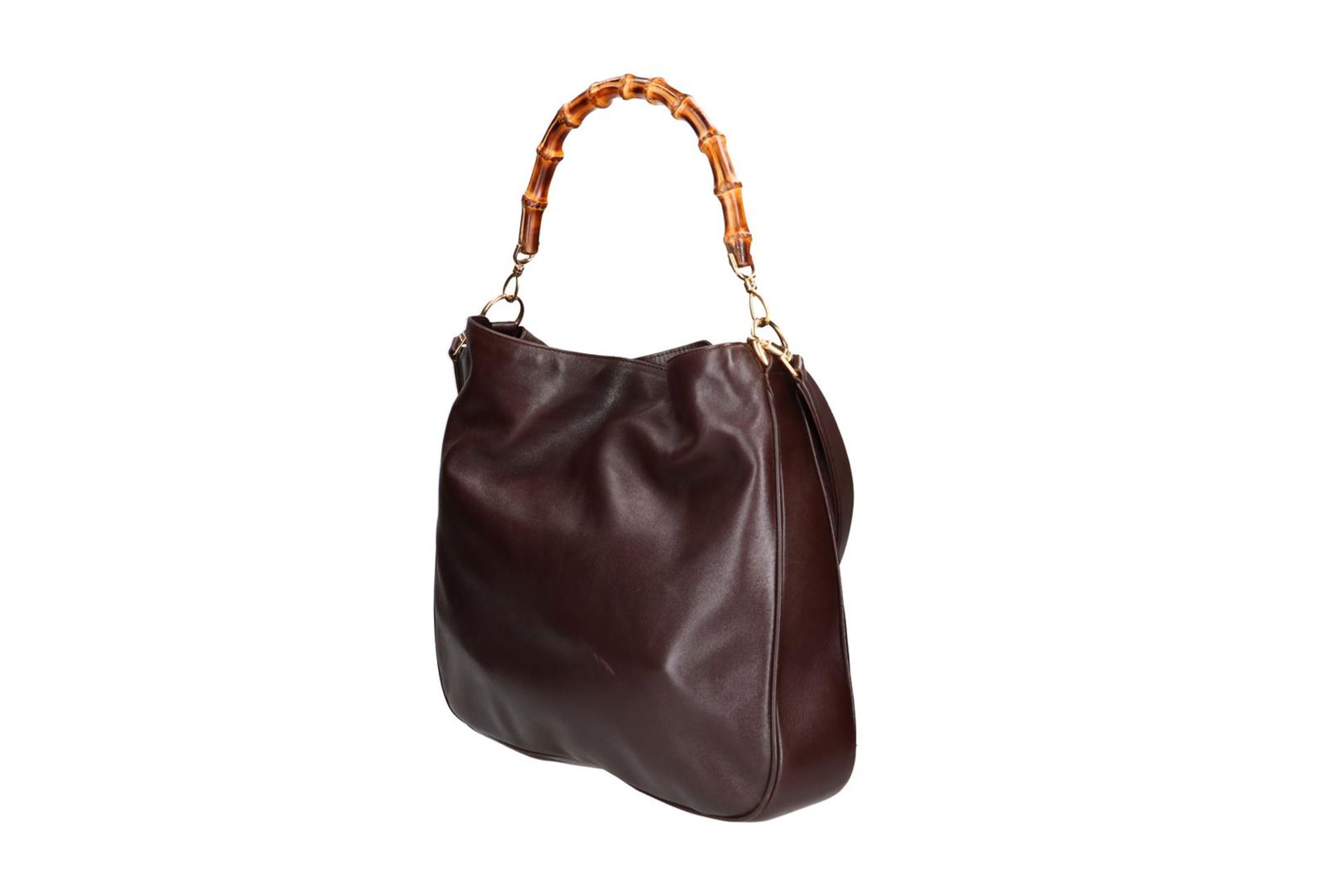 Gucci, brown leather tote bag, 'Bamboo', with leather shouldestrap and dust cover. H x W x D: 31 x 3 - Image 2 of 5