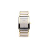 Rado, stainless steel and ceramic unisex watch, 'Diastar', quartz movement with date.
H x W: 31 x 27