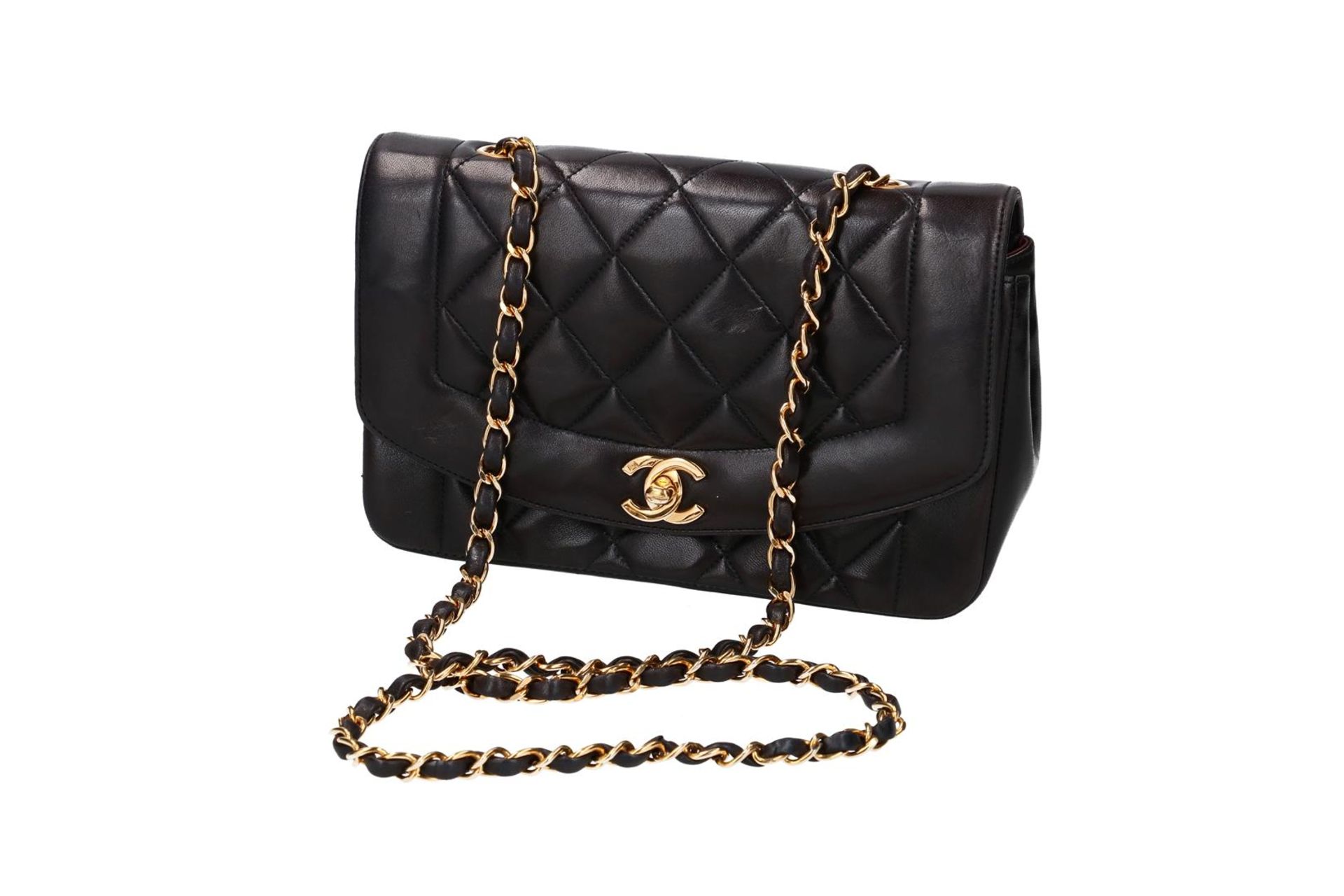 Chanel, a black quilted leather handbag, 'Classic Flap Bag', authenticity card no. 3965073, in box,