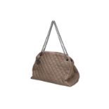 Chanel, quilted taupe leather handbag, 'Mademoiselle', authenticity card no. 14823370 H x W x D: 21
