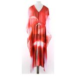 Escada, a silk lined summer dress, with cord belt. Size: 36