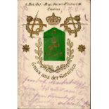 Regiment Konstanz 6. Bad. Inf.-Regt. Kaiser Friedrich III. Prägekarte II