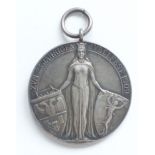 Schützen Duisburg 25 jäh. Jubelfest 1909 Medaille silber 40 mm Durchm. I-II