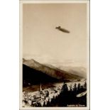 Zeppelin Davos Flug über die Berge I-II