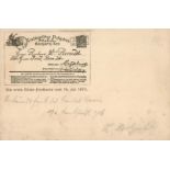 AK-Geschichte Die erste Bilder-Postkarte vom 16. Juli 1870 auf GSK 1903 I-II (etwas fleckig)