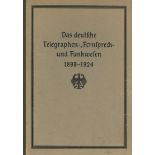 Telefon Buch Das deutsche Telegraphen-, Fernsprech- und Funkwesen 1899-1924, gedruckt in der