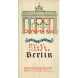 BERLIN OLYMPIA 1936 WK II - OLYMPIA-Stadtplan für die Besucher I