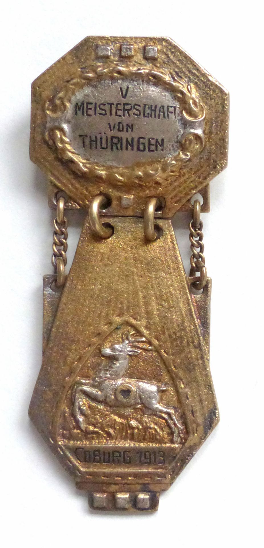 Schützen Thüringen Meisterschaft Plakette silber 1913 I-II