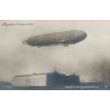 Sanke Flugzeug Johannisthal Zeppelin Ankunft des Marine-Luftschiffes L.I. I-II