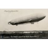 Sanke Flugzeug Johannisthal Zeppelin des Reichs-Marine-Amts L.1. (RS mit 3 Wohlfahrtsmarken) I-II
