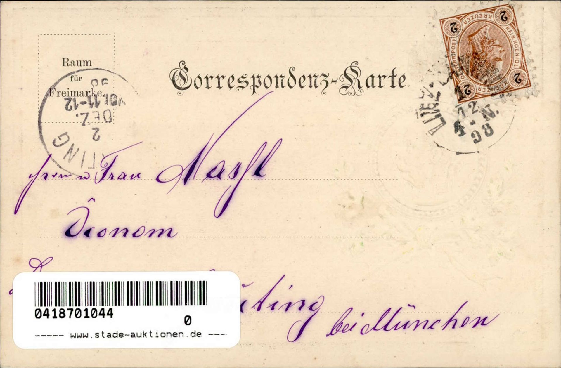 Kaiser Franz Josef I. Prägekarte 1898 I-II - Bild 2 aus 2