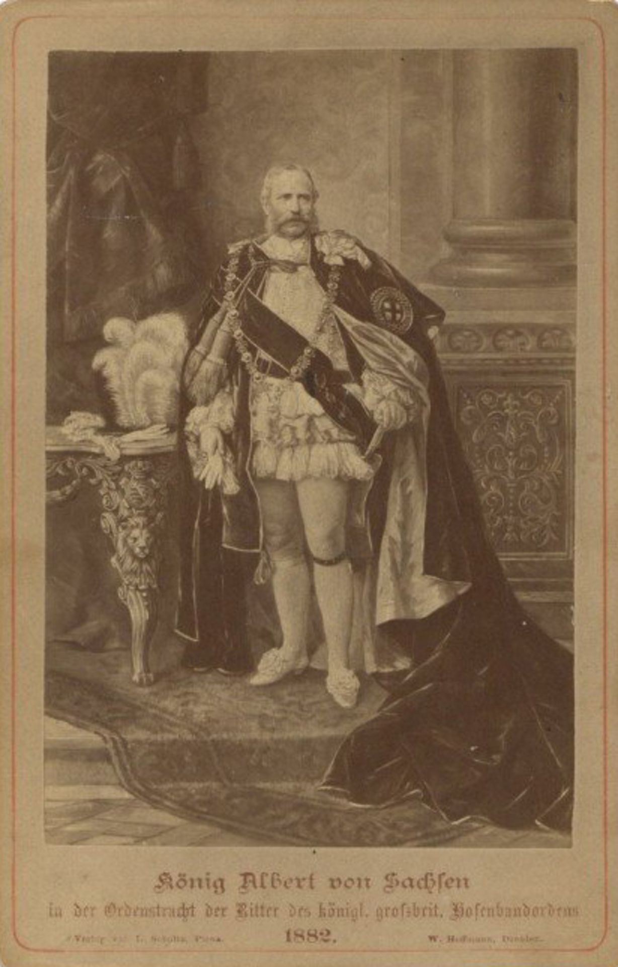 Adel Sachsen Kabinettfoto König Albert 1882