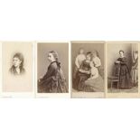 CDV Lot mit 104 Karten (6x10 cm) Nur Frauen von 1880-1899 I-II