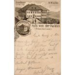 Vorläufer 1889 Oberried Gasthaus Halde von E. Wissler II- (eine Kante beschnitten)