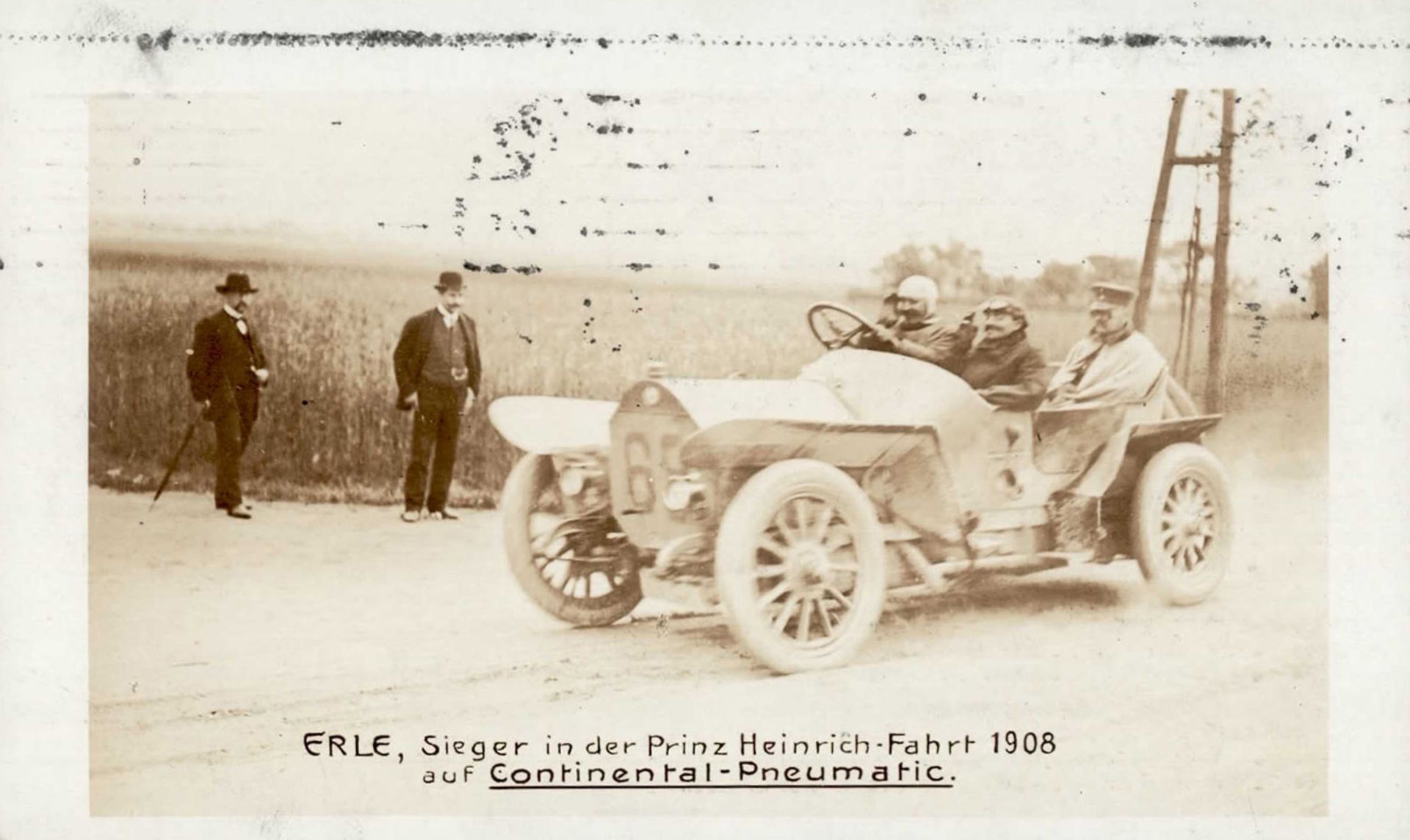 RENNAUTO - PRINZ HEINRICH-FAHRT 1908 auf Continental - Sieger ERLE I-II