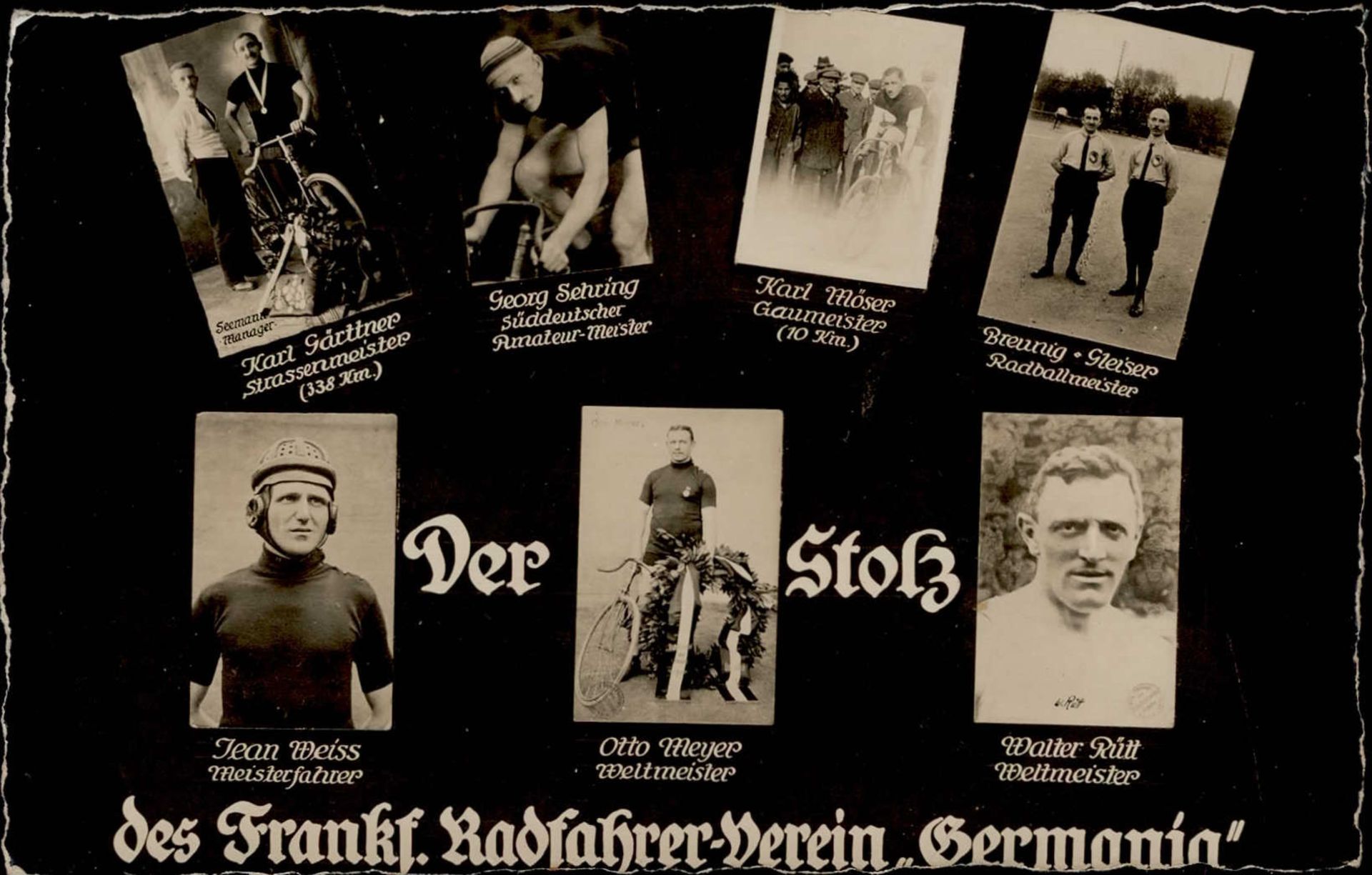 Fahrrad Rennfahrer des Frankf. Radfahrer-Verein Germania I-II