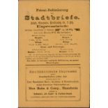 Vorläufer 1886 Reklame für Privat-Beförderung von Stadt-Briefen Mannheim Faltkarte (Stadtpost) 1886