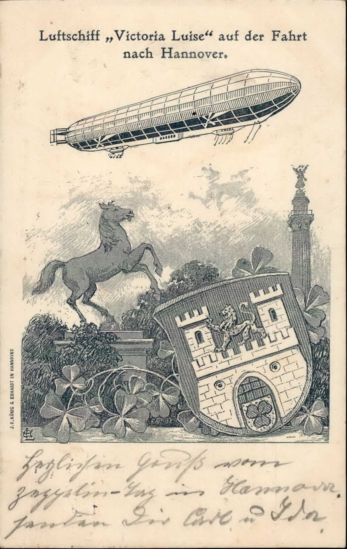 Zeppelin Hannover Zeppelin-Tag 1912 Luftschiff Victoria Luise I-II