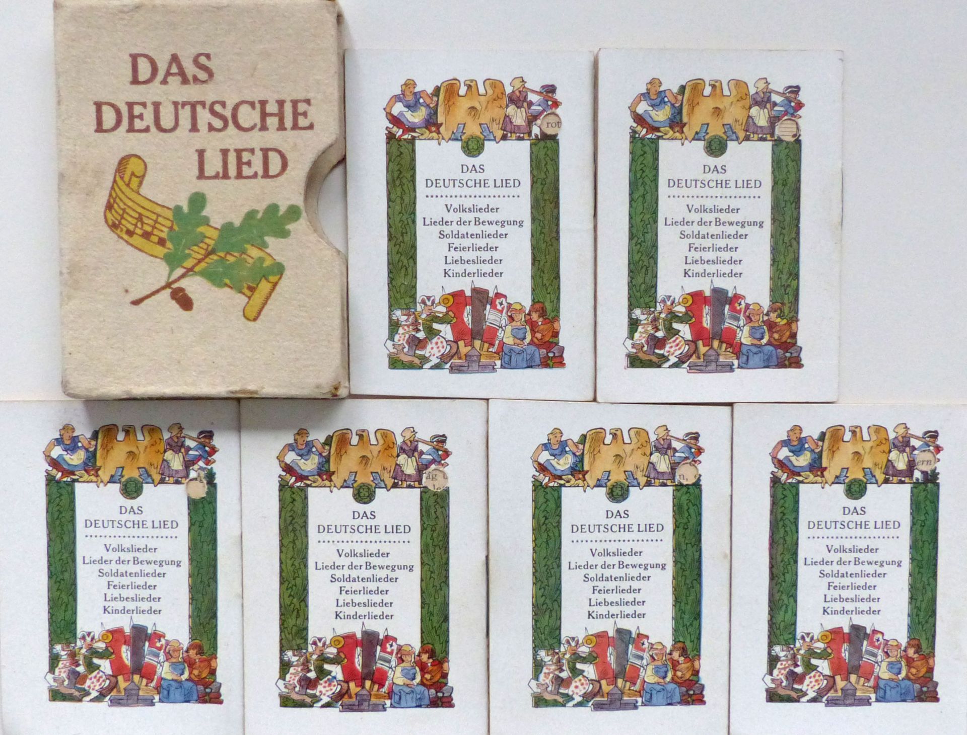 WHW 1942/43 Mäppchen Das Deutsche Lied Heft 1-6 mit Original-Mappe