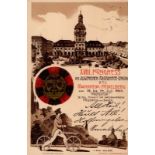 HEIDELBERG-MANNHEIM - XVIII. RADFAHRER-UNION-KONGRESS 1903 Festpostkarte No 1 I