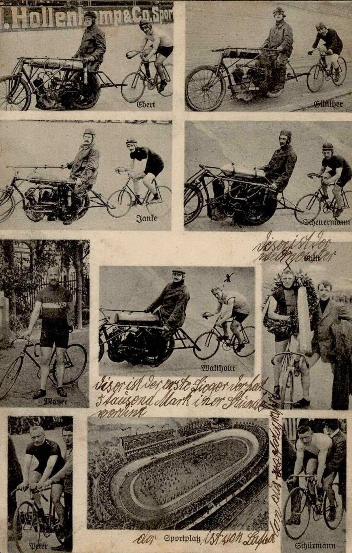 Fahrrad diverse Rennfahrer II (beschrieben, fleckig)