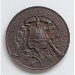 Schützen Medaille Yverdon Tir Cantonal Vaudois 1899 45 mm I-II