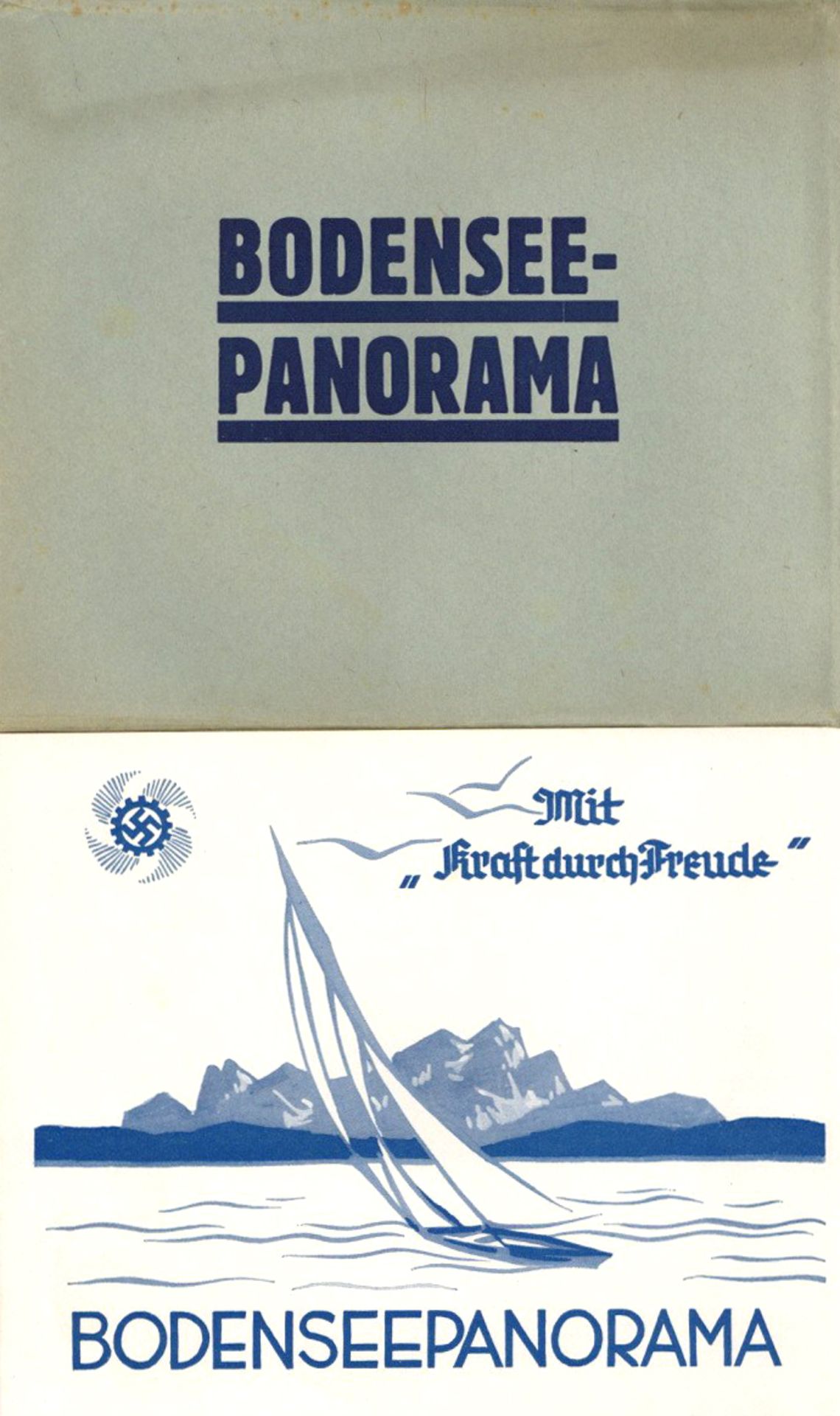 WK II KdF Bodensee-Panorama 8seitig 1936 Verlag Hans Rösler Augsburg mit Original-Umschlag in